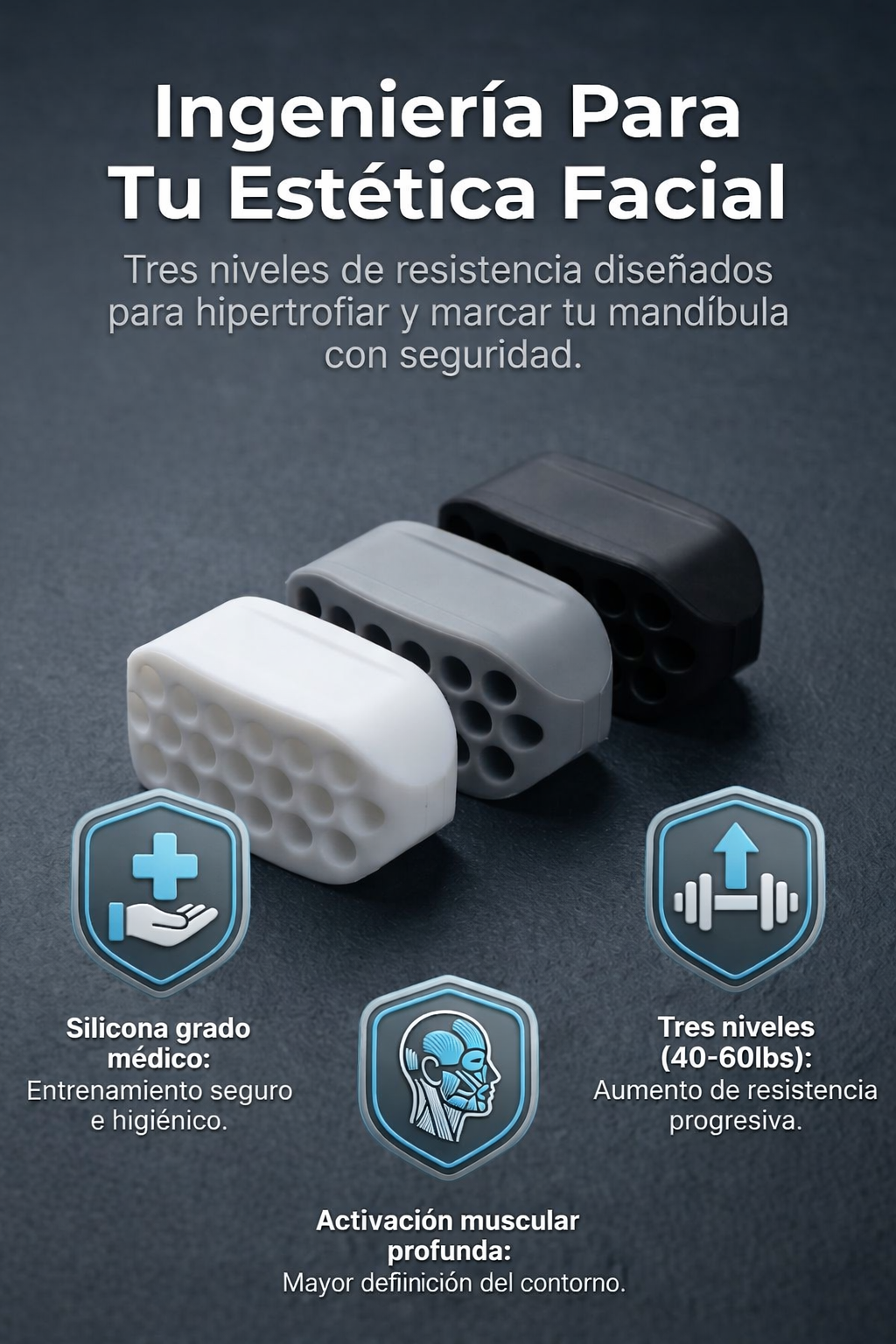 Ejercitador de Mandibula 6 pcs