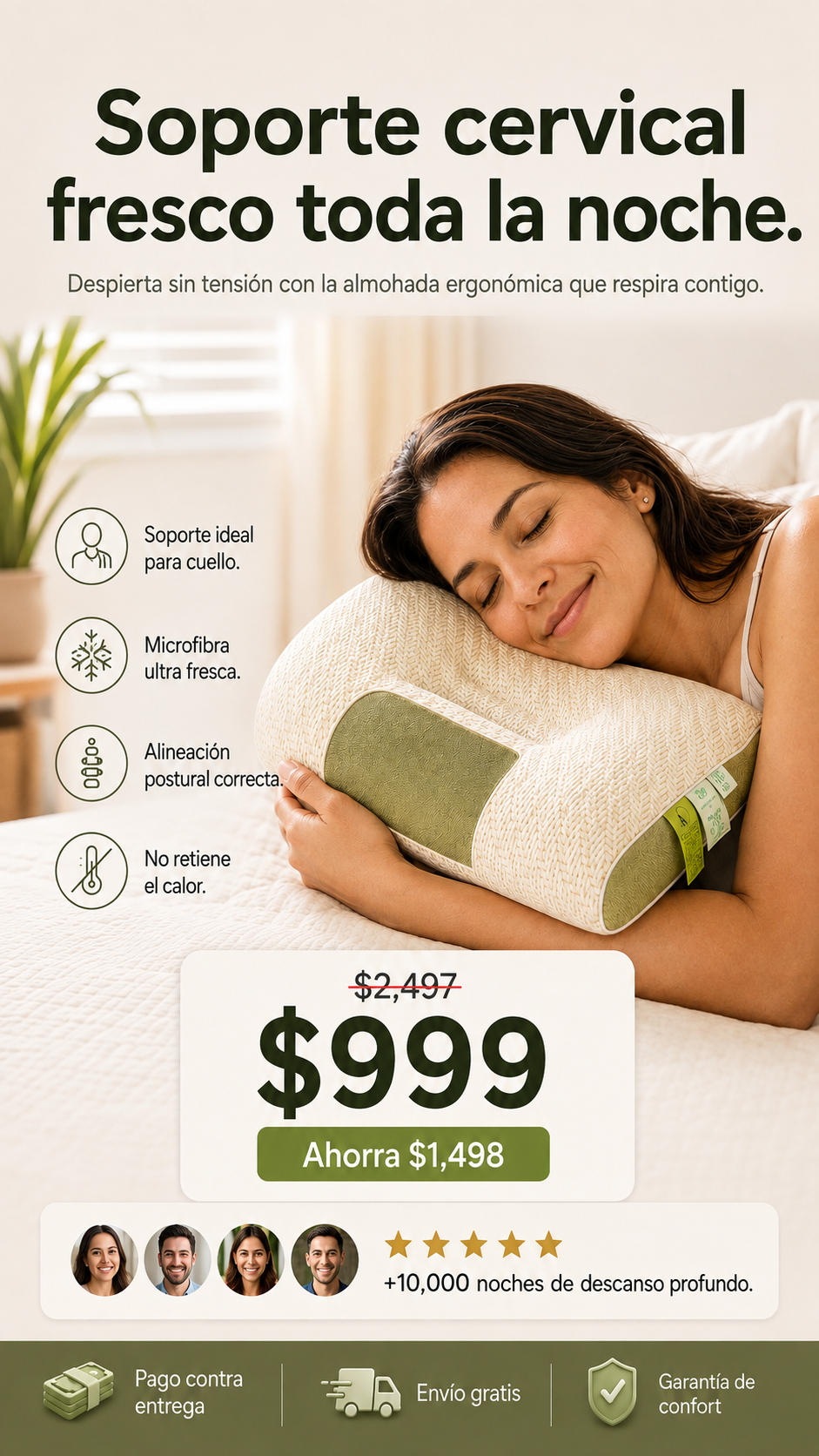 Pack 2 Almohadas Cervicales NubeConfort™