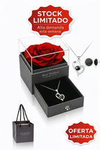 Rosa Eterna Collar Te Amo en 100 Idiomas - Amor que Perdura