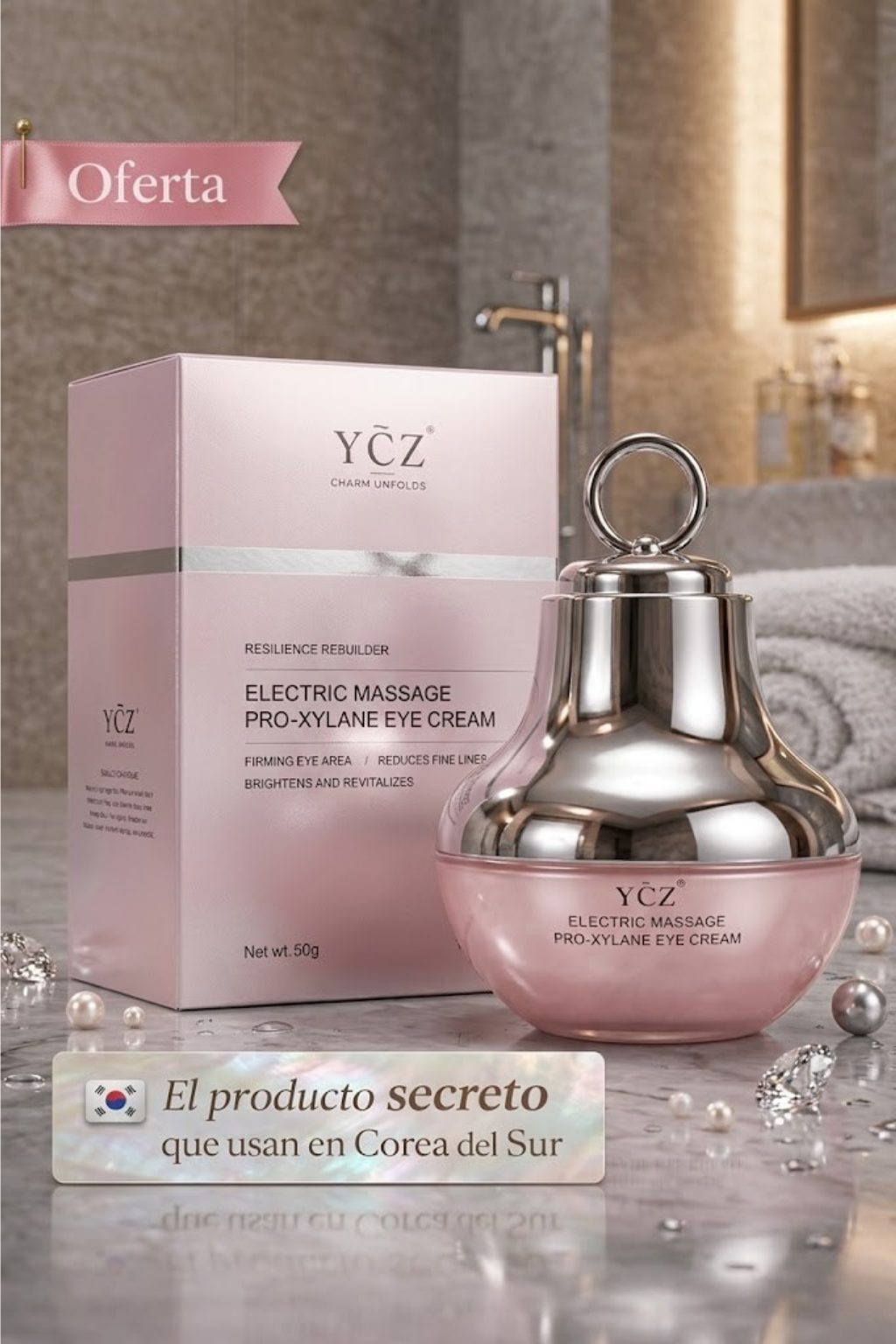 YCZ – Crema de Ojos con Masajeador LED y Efecto Lifting