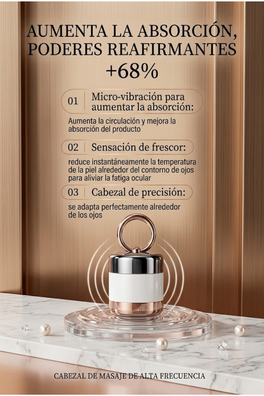 YCZ – Crema de Ojos con Masajeador LED y Efecto Lifting