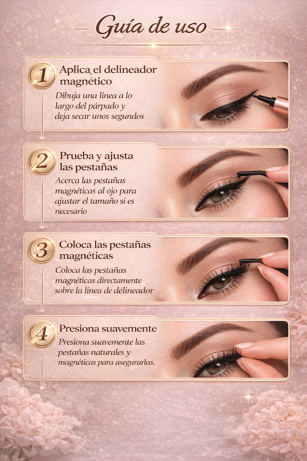 Pestañas Magnéticas y Delineador Beauty Pro