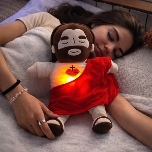 Peluche Jesús - Peluche con Luz, Respiración Rítmica y Melodía