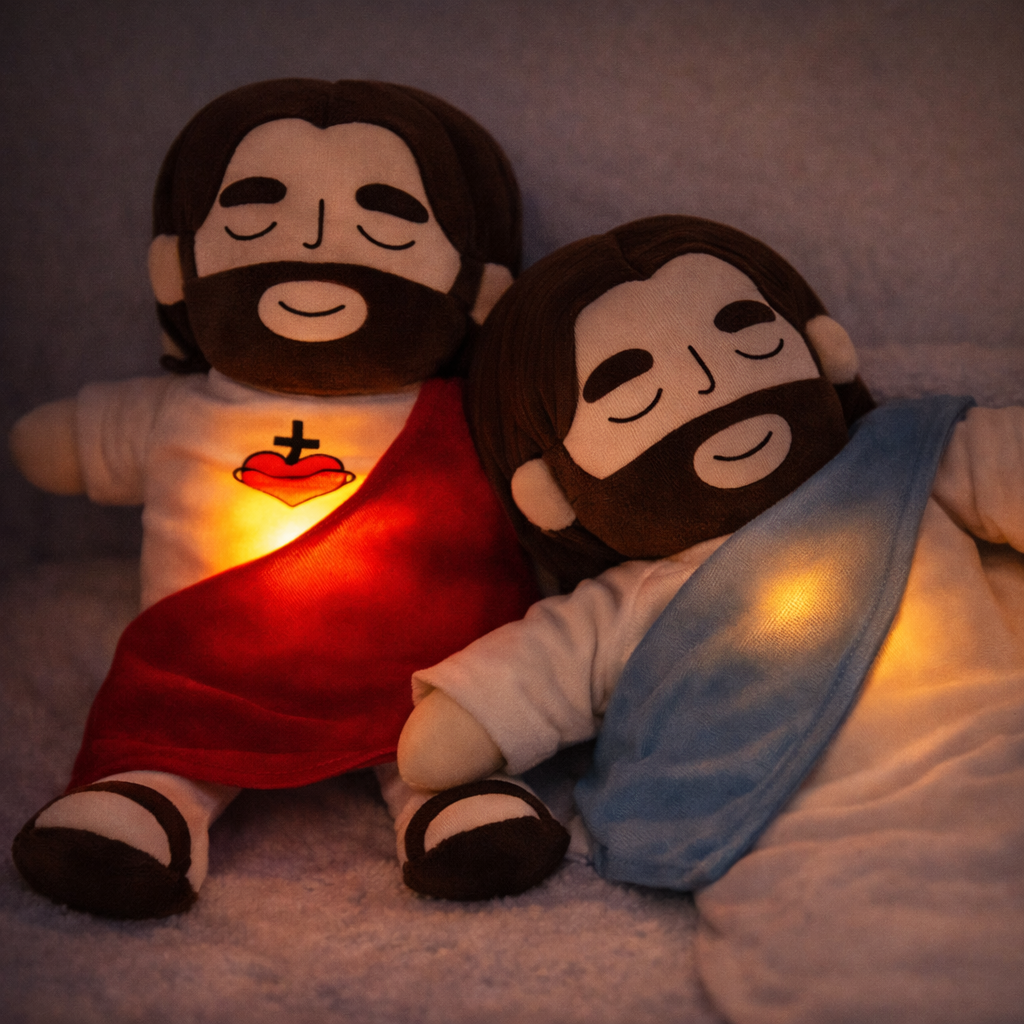 Peluche Jesús - Peluche con Luz, Respiración Rítmica y Melodía
