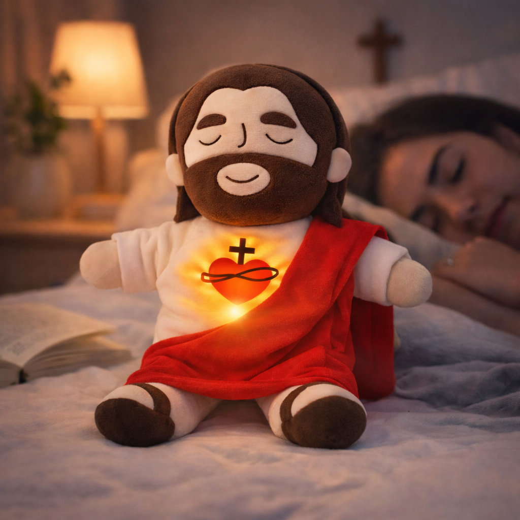 Peluche Jesús - Peluche con Luz, Respiración Rítmica y Melodía