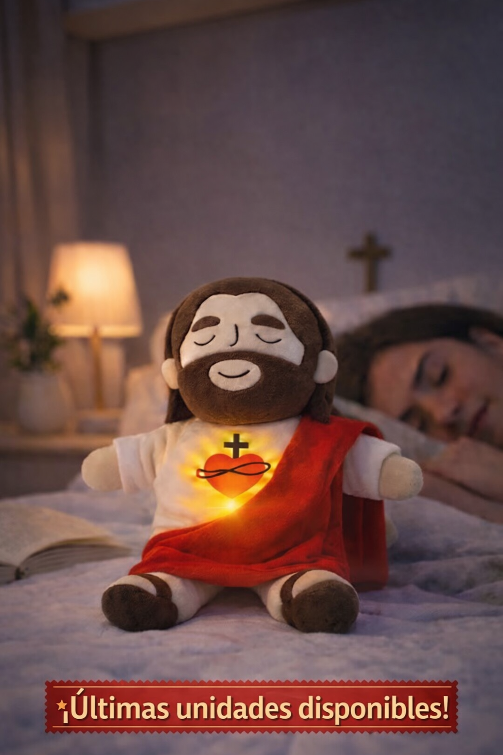 Peluche Jesús - Peluche con Luz, Respiración Rítmica y Melodía